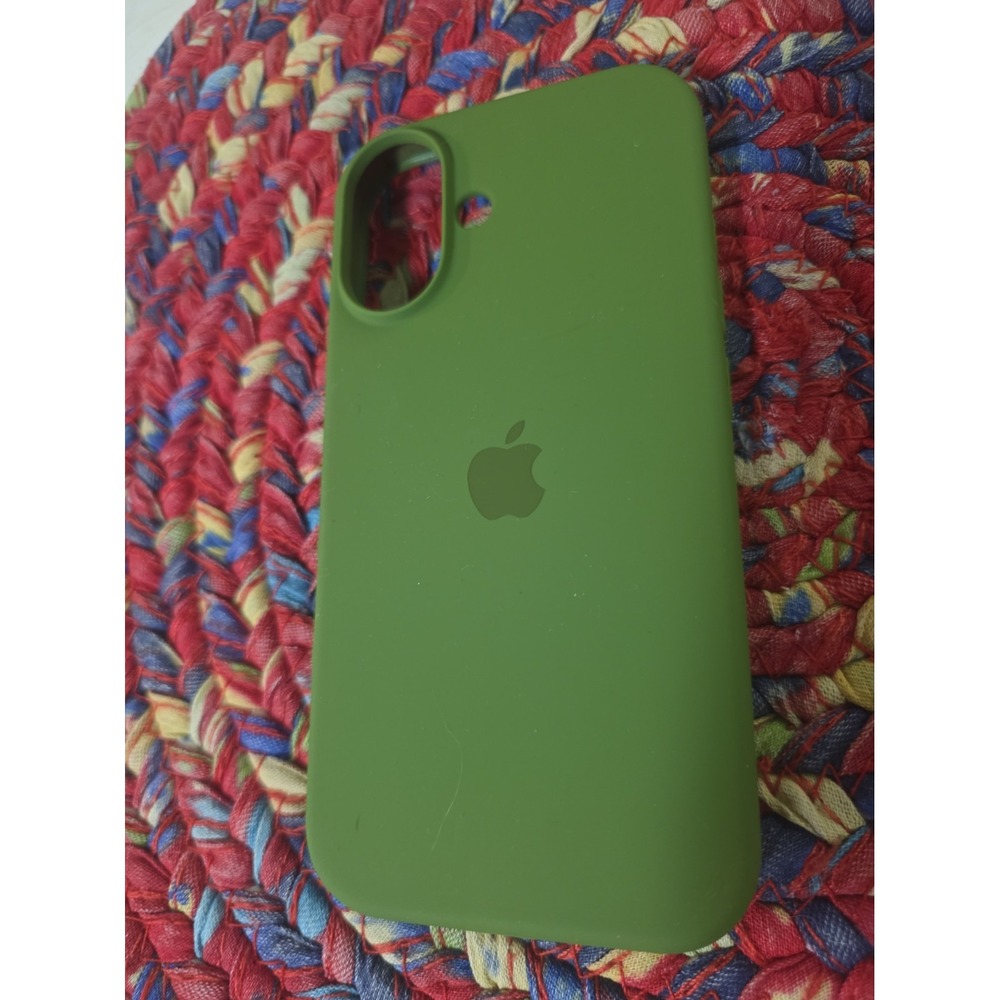 Apple Silicone Case iPhone 16 Plus Green Good Wireless Charging Slim Cover